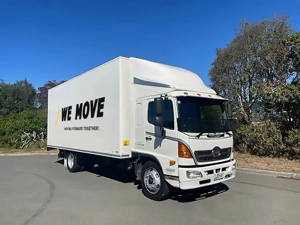 Moving Truck parked in the Parkign Area